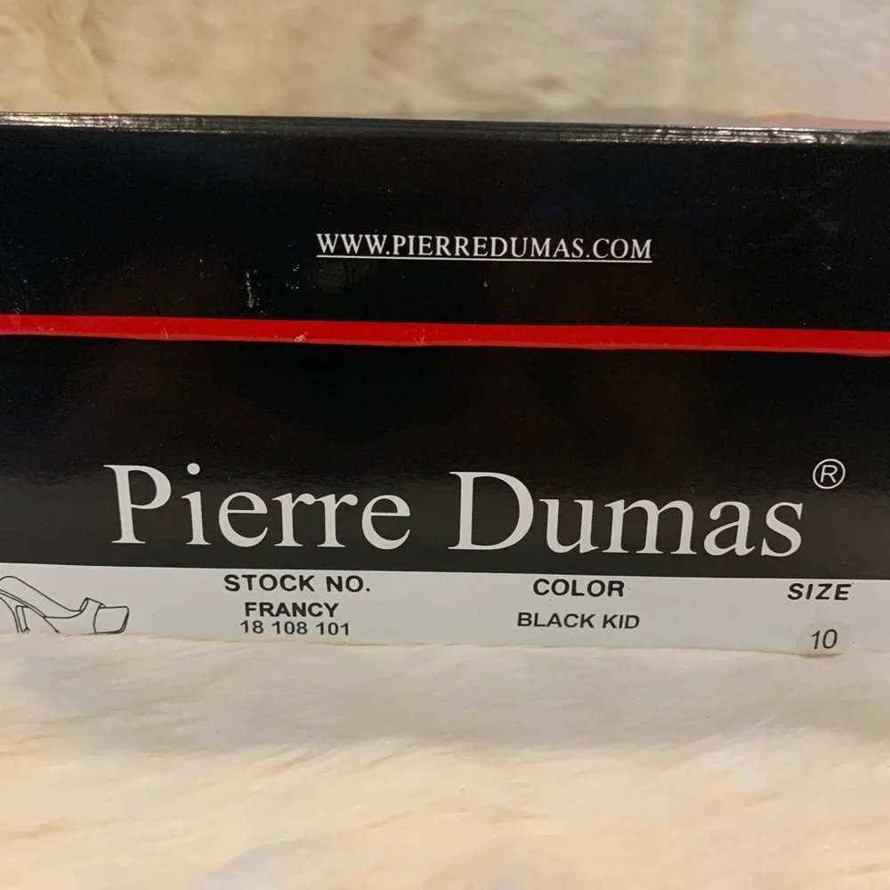 Pierre Dumas high heel black slide, NEW sz 10